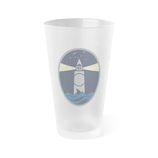 6 Space Warning Squadron (U.S. Space Force) Frosted Pint Glass 16oz-Go Mug Yourself