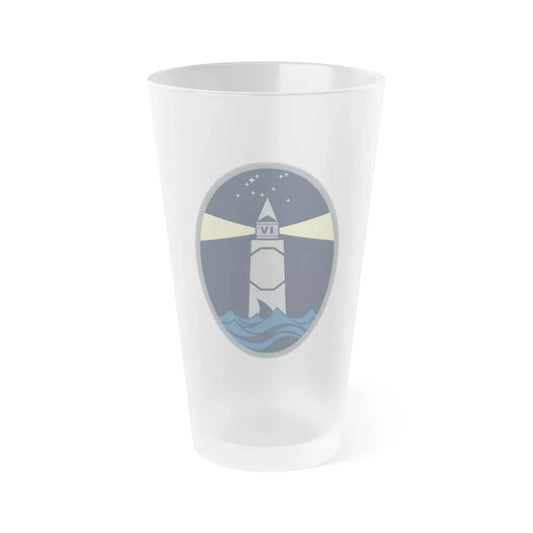 6 Space Warning Squadron (U.S. Space Force) Frosted Pint Glass 16oz Default Title - Go Mug Yourself
