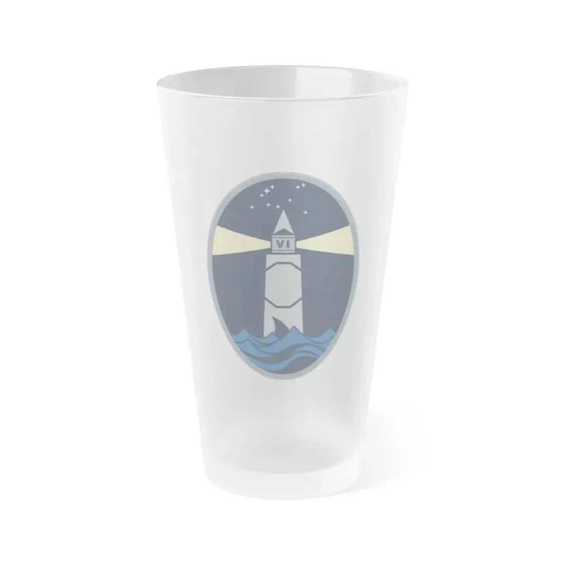 6 Space Warning Squadron (U.S. Space Force) Frosted Pint Glass 16oz Default Title - Go Mug Yourself