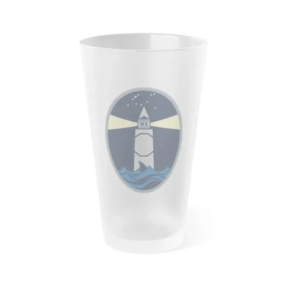 6 Space Warning Squadron (U.S. Space Force) Frosted Pint Glass 16oz Default Title - Go Mug Yourself