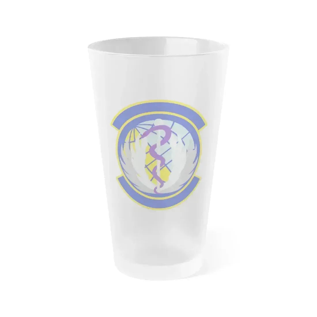 60 Healthcare Operations Squadron (U.S. Air Force) Frosted Pint Glass 16oz 16oz Frosted - Go Mug Yourself
