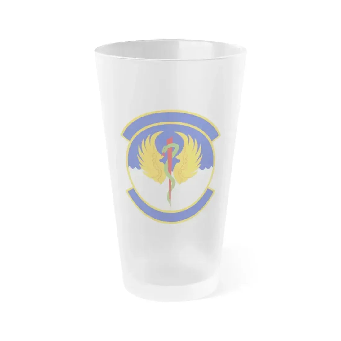 60 Operational Medical Readiness Squadron (U.S. Air Force) Frosted Pint Glass 16oz 16oz Frosted - Go Mug Yourself