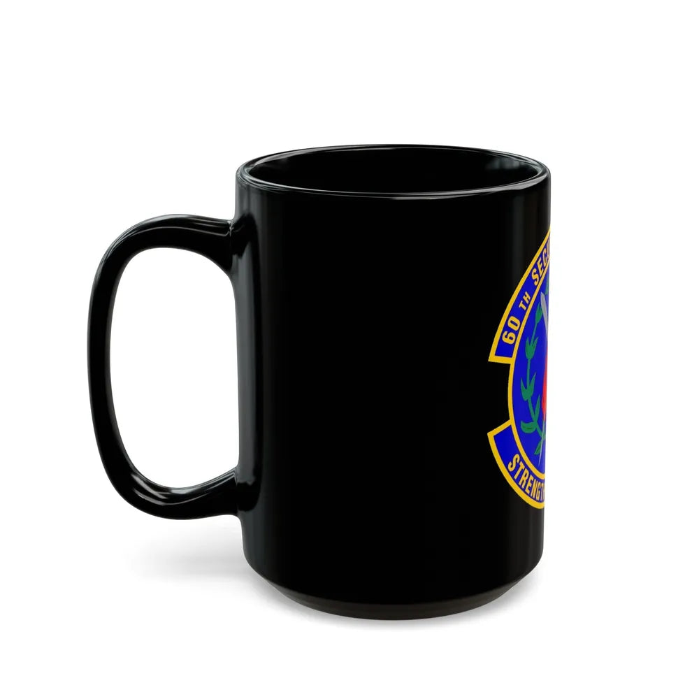 60 Security Forces Squadron AMC (U.S. Air Force) Black Coffee Mug-Go Mug Yourself