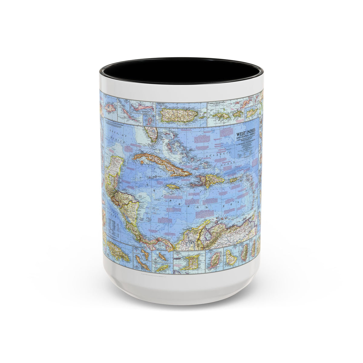 West Indies & Central America (1970) (Map) Accent Coffee Mug