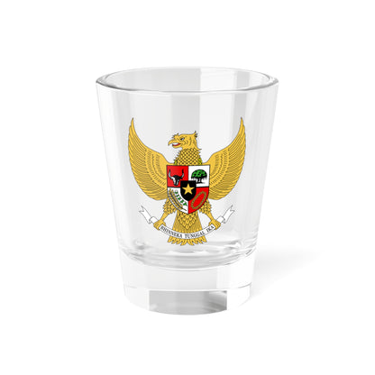 Garuda Pancasila Coat of Arms of Indonesia (Indonesia) (Coat of Arms) Shot Glass 1.5oz