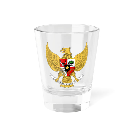 Garuda Pancasila Coat of Arms of Indonesia (Indonesia) (Coat of Arms) Shot Glass 1.5oz