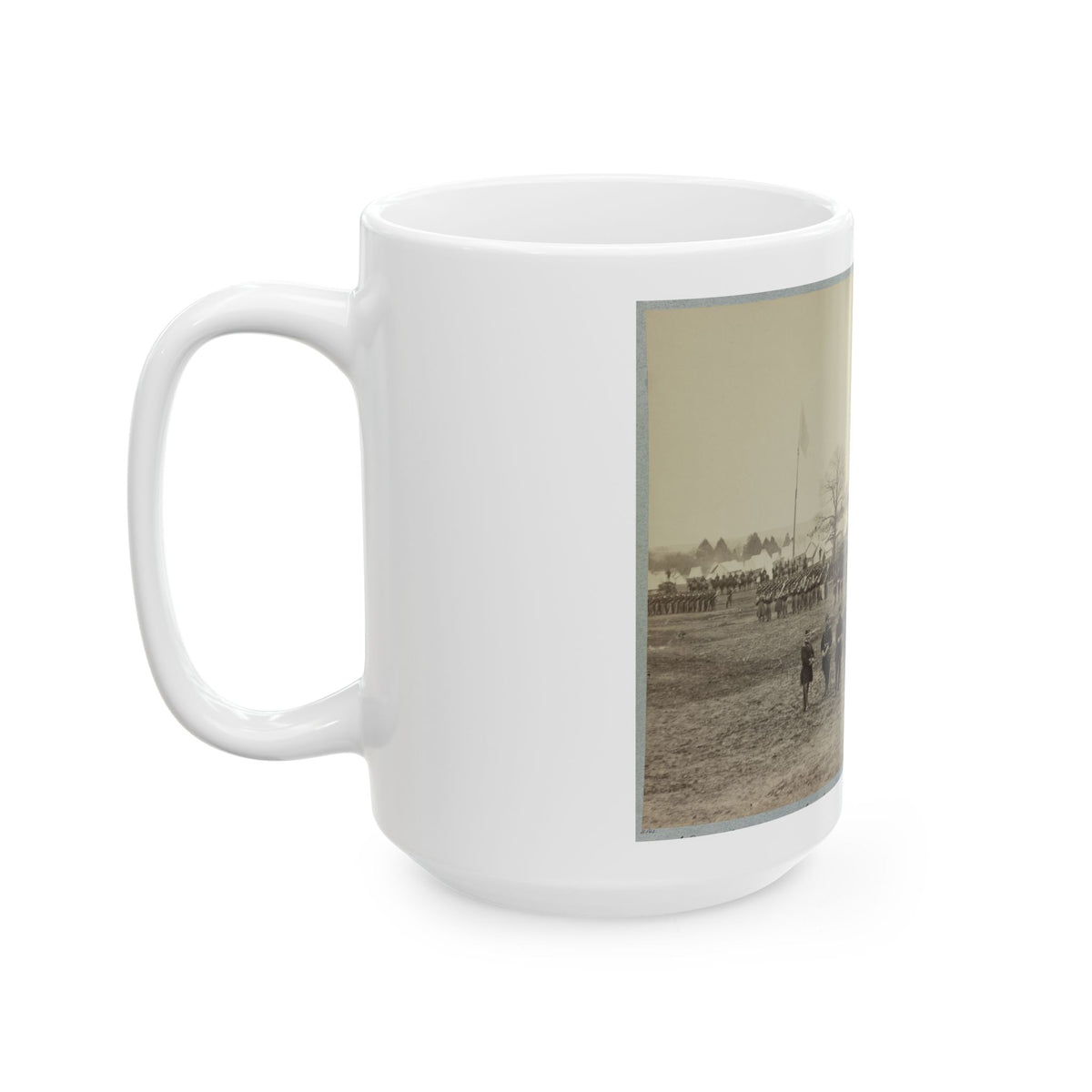 7th New York Cavalry-- Gen. I. N. Palmer & Staff In Foreground-- Camp Near Washington, D. C. (U.S. Civil War) White Coffee Mug