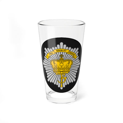 Emblem for the Danish Royal Life Guards V Battalion (Denmark) (Coat of Arms) Pint Glass 16oz