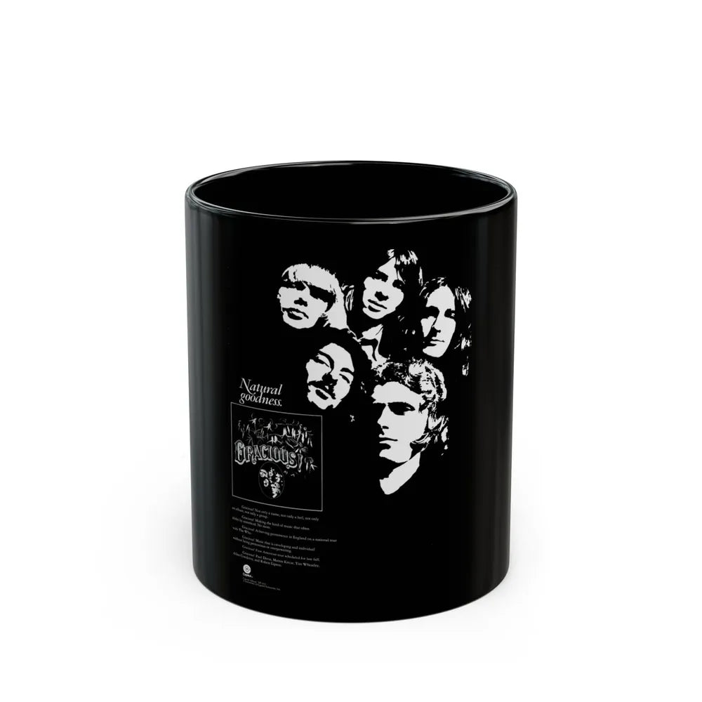 Gracious 1970 (Music Poster) Black Coffee Mug-11oz-Go Mug Yourself