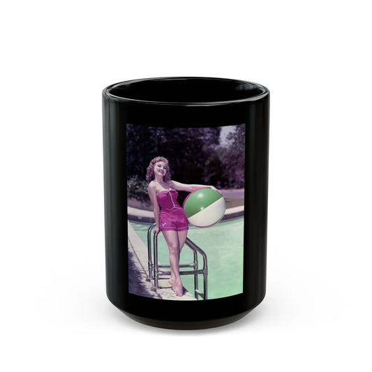 Debra Paget #590 (Vintage Female Icon) Black Coffee Mug-15oz-Go Mug Yourself