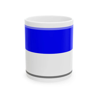 600px Bandera de Millonarios (Colombia) White Coffee Mug 11oz - Go Mug Yourself