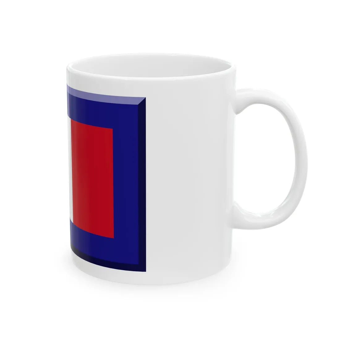 600px HEX-161384 border French tricolour (France) White Coffee Mug - Go Mug Yourself