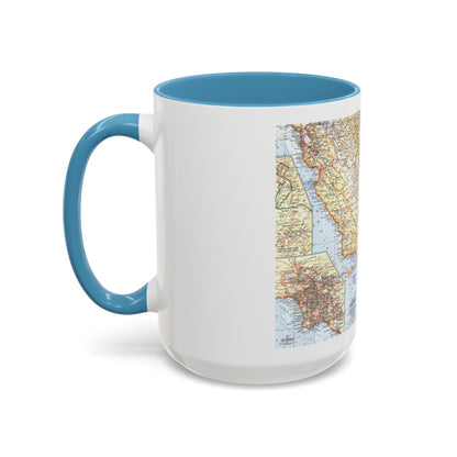 USA - California, Southern (1966) (Map) Accent Coffee Mug