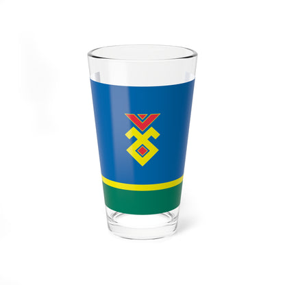 Flag of Iglinsky rayon (Russia) Pint Glass 16oz