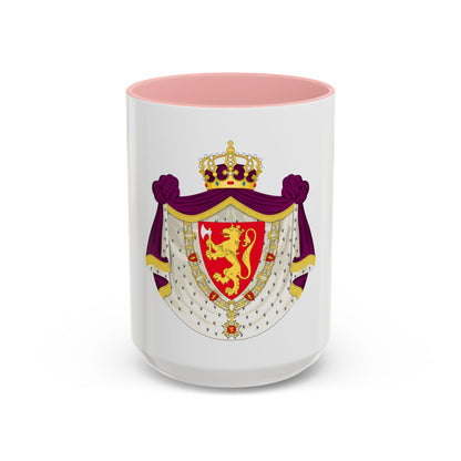 Greater royal coat of arms of Norway - Accent Coffee Mug