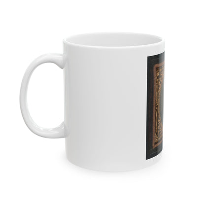 Unidentified Soldier In Union Uniform With 6th Corps Of The Army Of The Potomac Badge (U.S. Civil War) White Coffee Mug