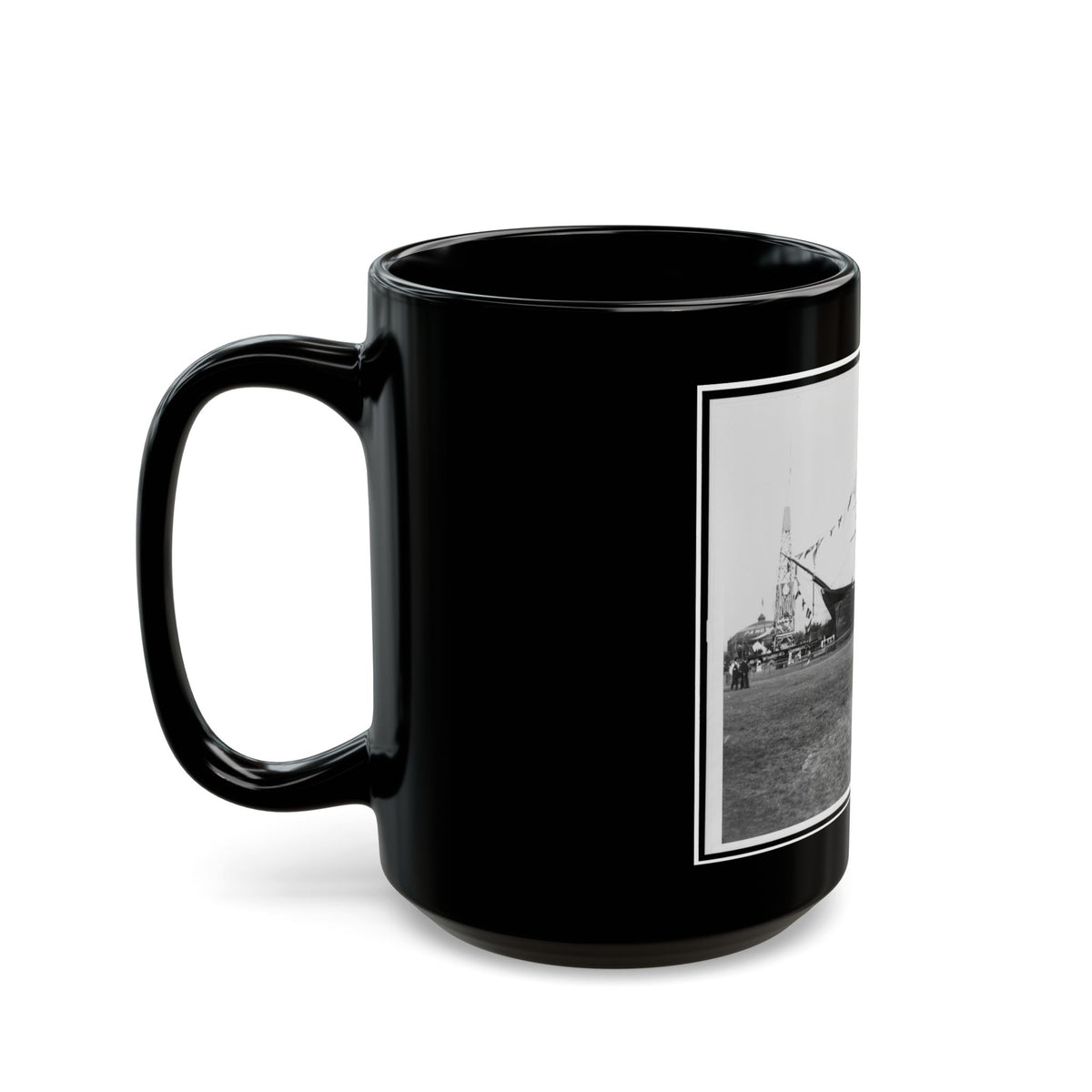 Encampment Of The G.A.R. In Washington, D.C., With Replica Of Ship (U.S. Civil War) Black Coffee Mug