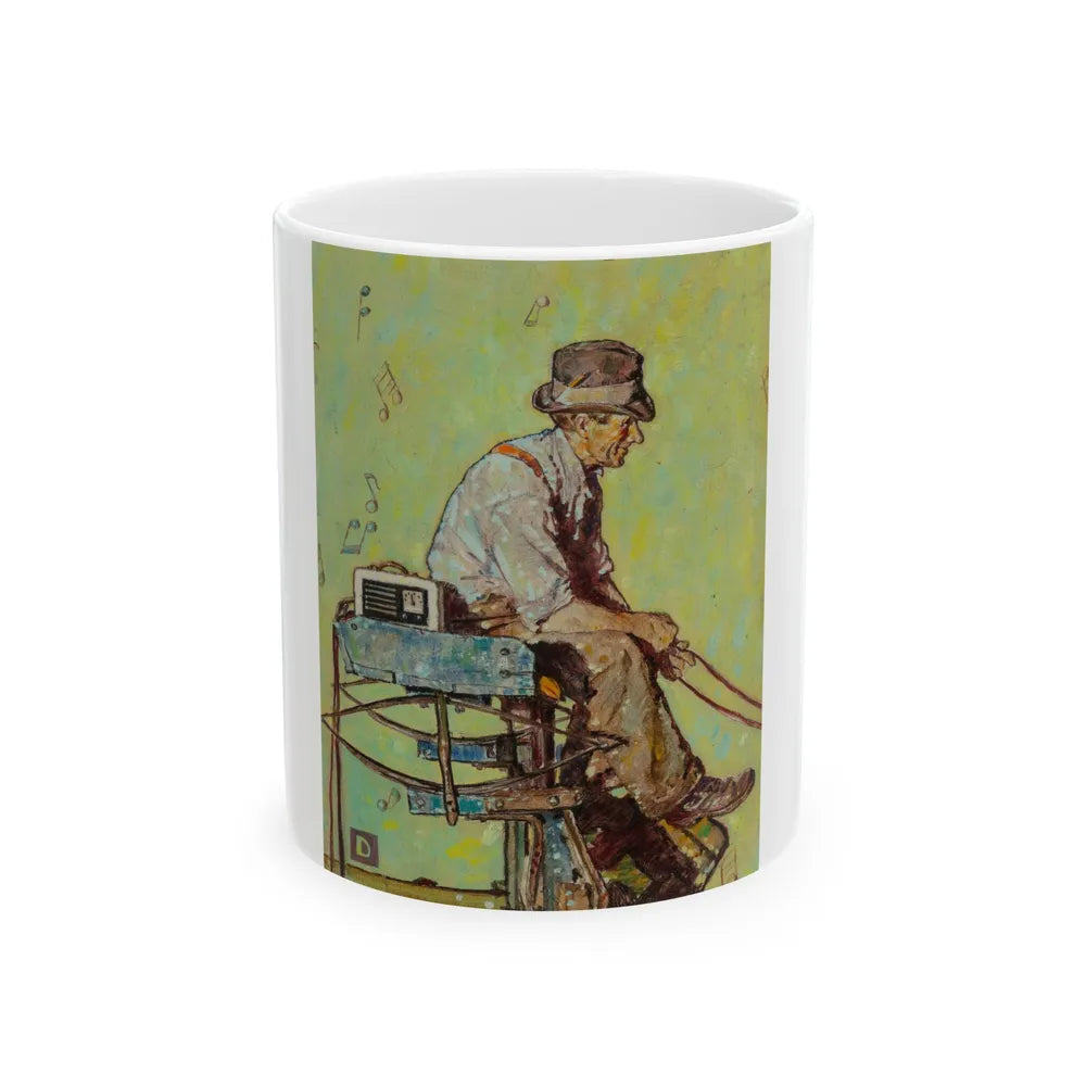 Country Gentleman Magazine cover study, 1940 - White Coffee Mug-11oz-Go Mug Yourself