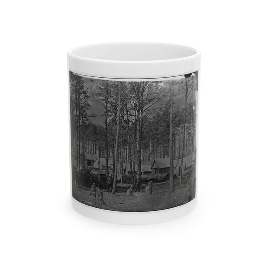 Brandy Station, Virginia. Camp At Headquarters, Army Of The Potomac(2) (U.S. Civil War) White Coffee Mug