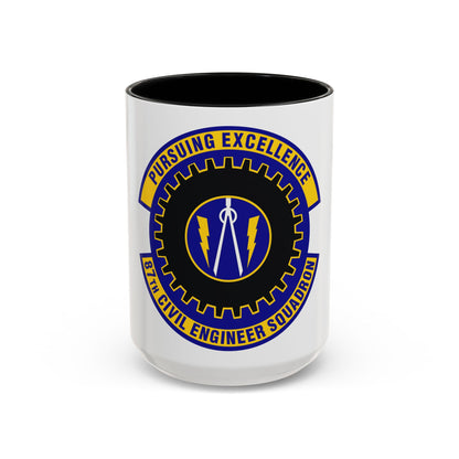 87th Civil Engineer Squadron (U.S. Air Force) Accent Coffee Mug