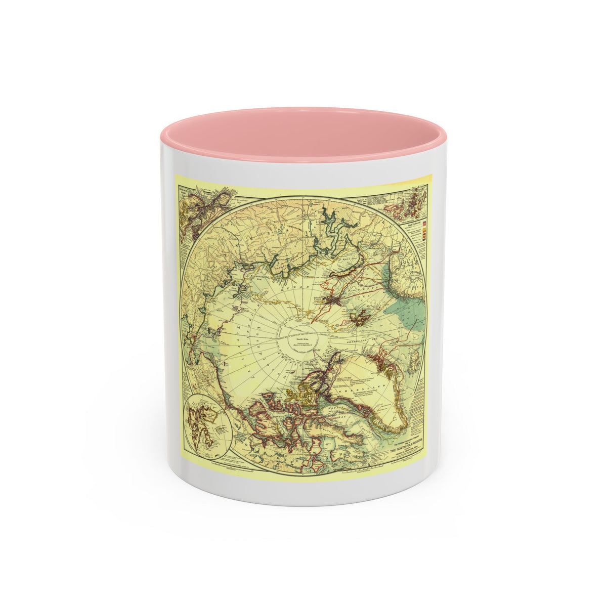 North Pole (1907) (Map) Accent Coffee Mug