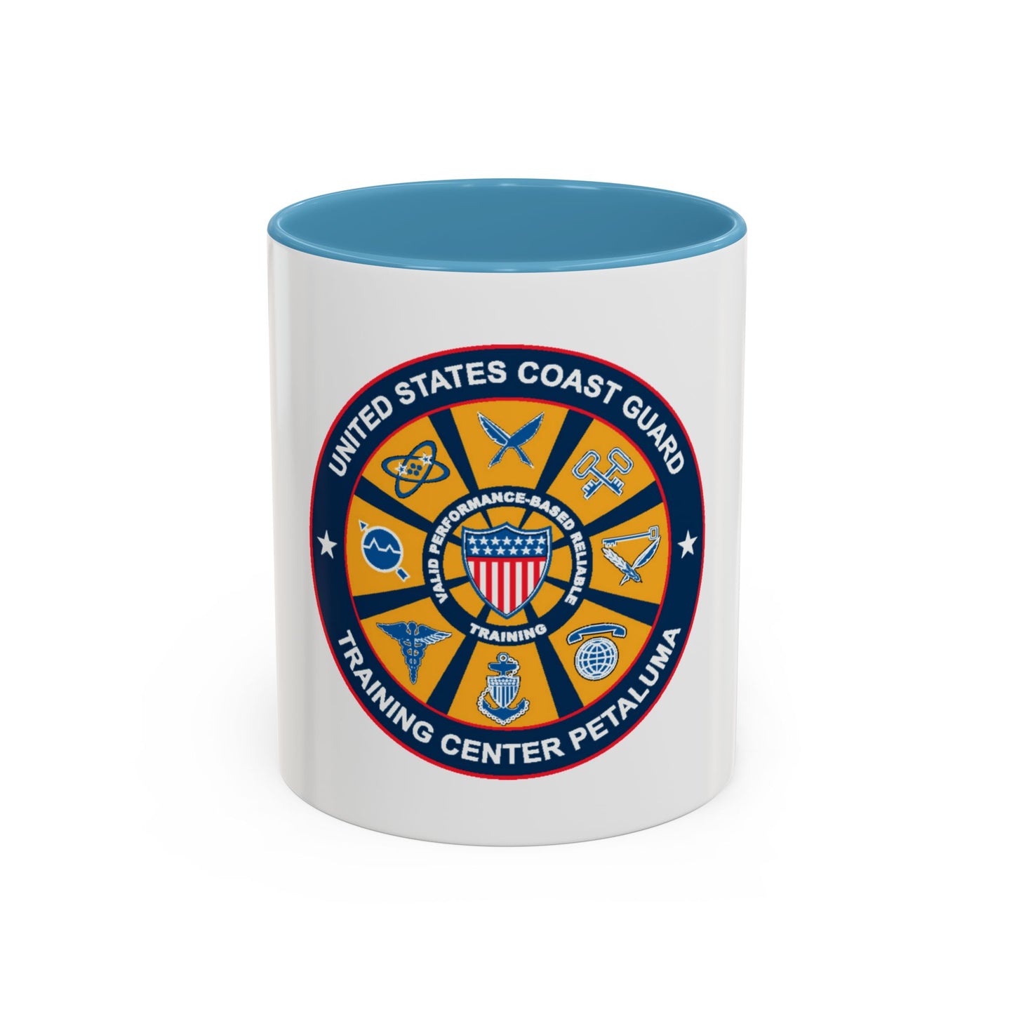 USCG Training Center Petaluma (U.S. Coast Guard) Accent Coffee Mug