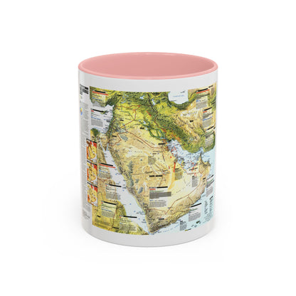 Middle East - States in Turmoil (1991) (Map) Accent Coffee Mug