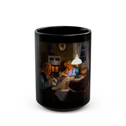 Elderly Couple - Black Coffee Mug-15oz-Go Mug Yourself