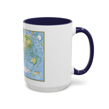World Map - Physical (2005) (Map) Accent Coffee Mug