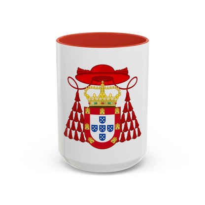 Ornamented Royal Coat of Arms of Cardinal Henry I of Portugal - Accent Coffee Mug