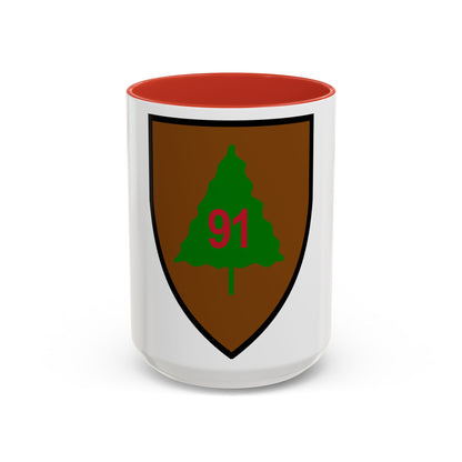 US 91st Infantry Division (U.S. Army) Accent Coffee Mug