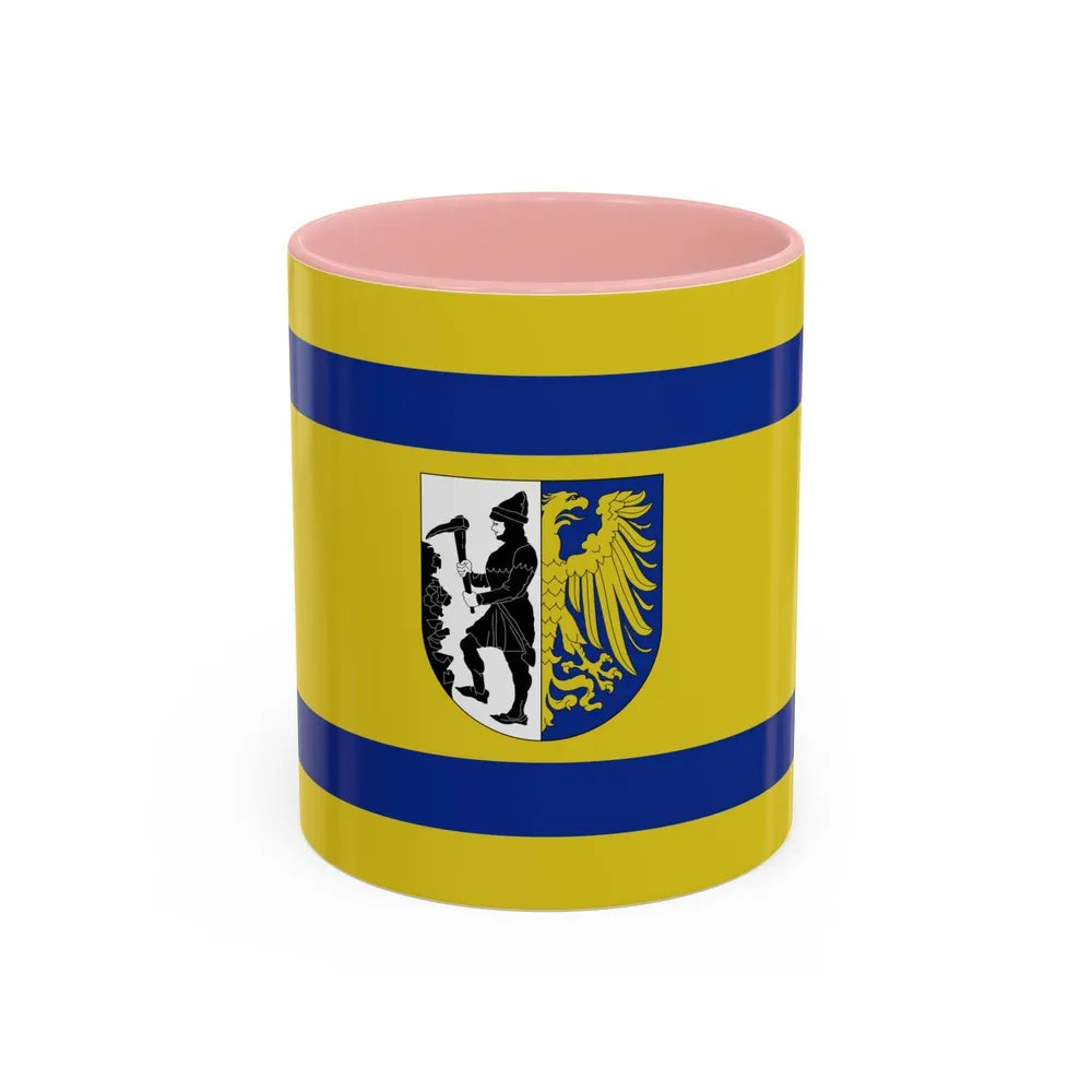 Flag of Bytom Poland - Accent Coffee Mug-11oz-Pink-Go Mug Yourself