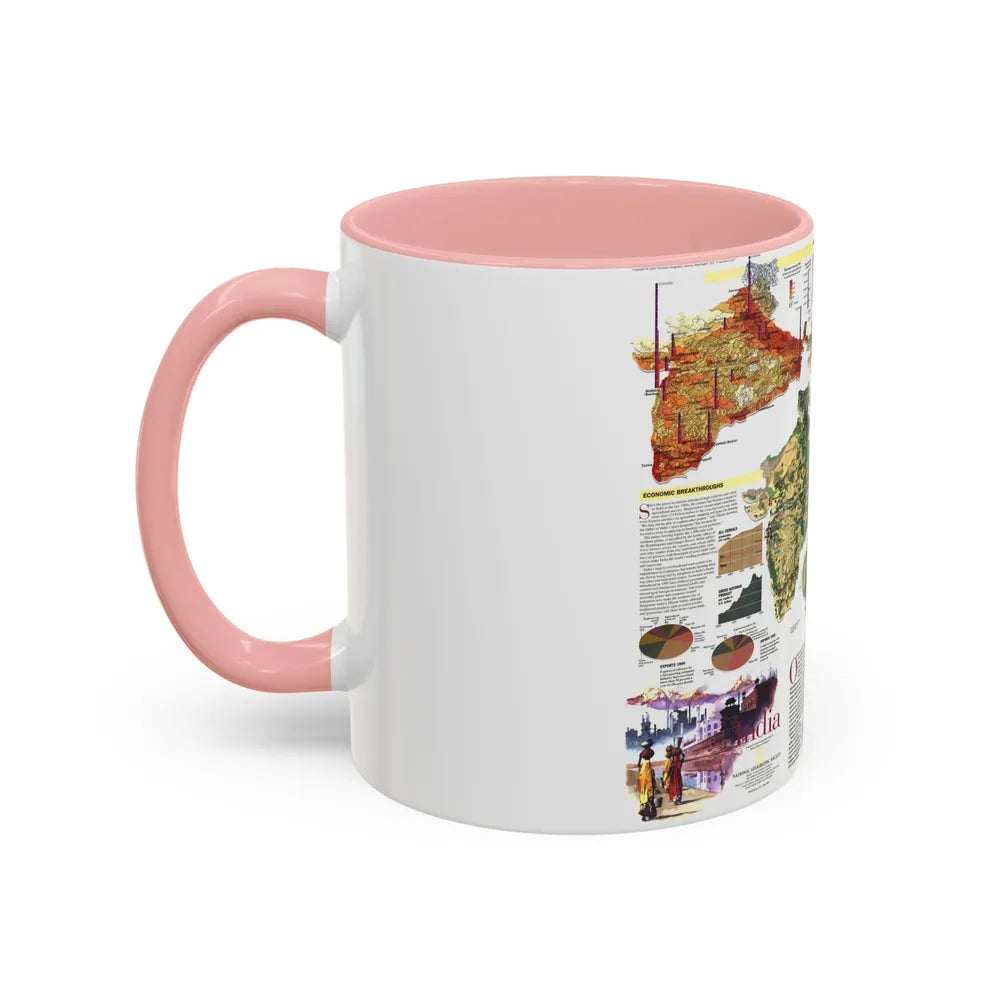 India (1997) (Map) Accent Coffee Mug-Go Mug Yourself