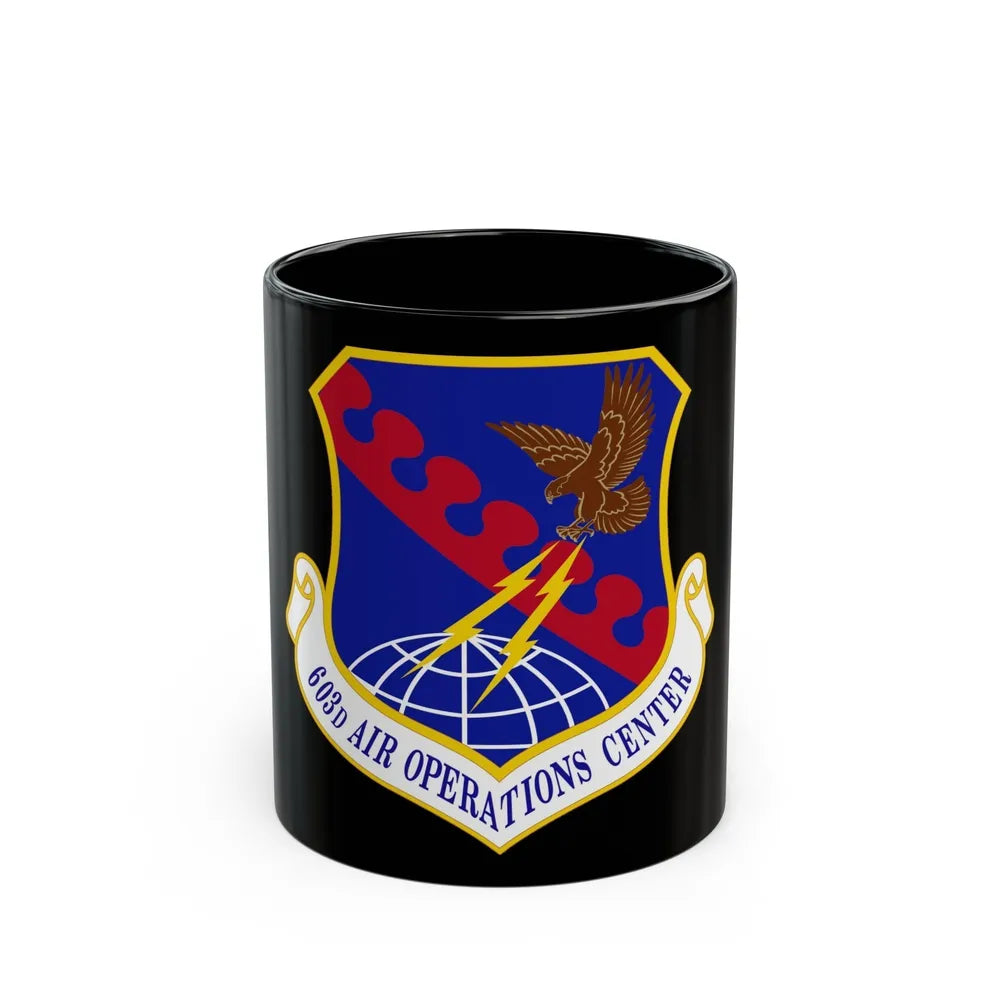 603 Air Operations Center USAFE (U.S. Air Force) Black Coffee Mug-11oz-Go Mug Yourself