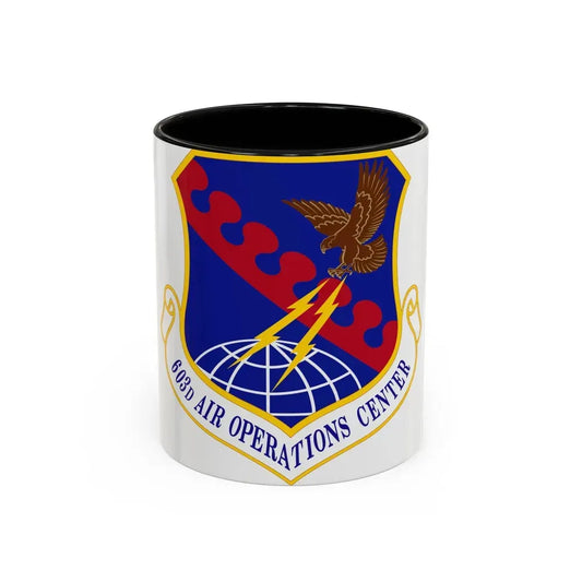 603 Air Operations Center USAFE (U.S. Air Force) Accent Coffee Mug 11oz Black - Go Mug Yourself