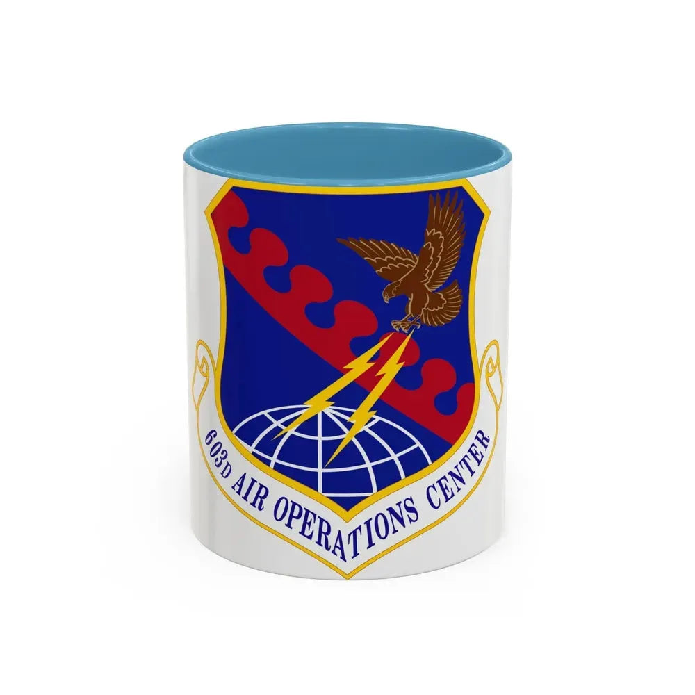 603 Air Operations Center USAFE (U.S. Air Force) Accent Coffee Mug 11oz Light Blue - Go Mug Yourself