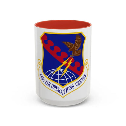 603 Air Operations Center USAFE (U.S. Air Force) Accent Coffee Mug 15oz Red - Go Mug Yourself