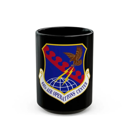 603 Air Operations Center USAFE (U.S. Air Force) Black Coffee Mug 15oz - Go Mug Yourself