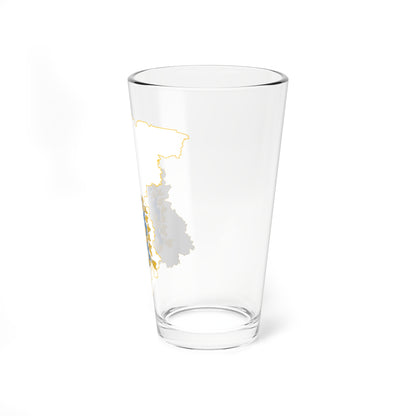 Flag-map of Nizhny Novgorod Oblast (Russia) Pint Glass 16oz