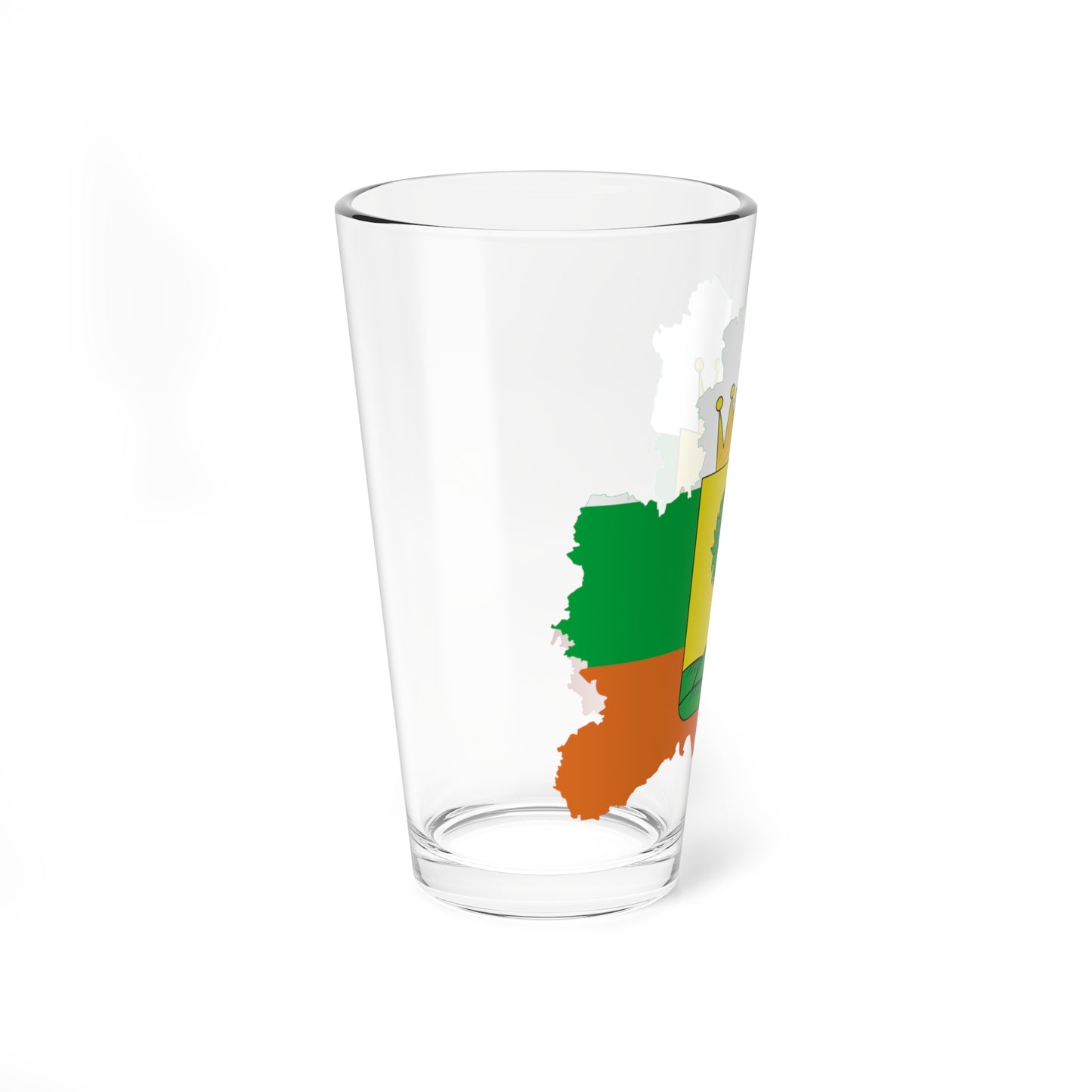 Flag-map of Lipetsk Oblast 2003 (Russia) Pint Glass 16oz