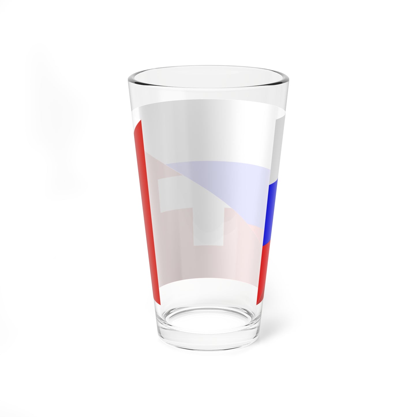 Flag of Switzerland and Russia (Russia) Pint Glass 16oz