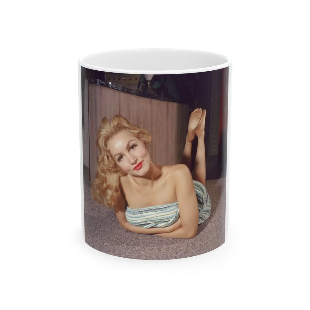 Julie Newmar #638 (Vintage Female Icon) White Coffee Mug-11oz-Go Mug Yourself