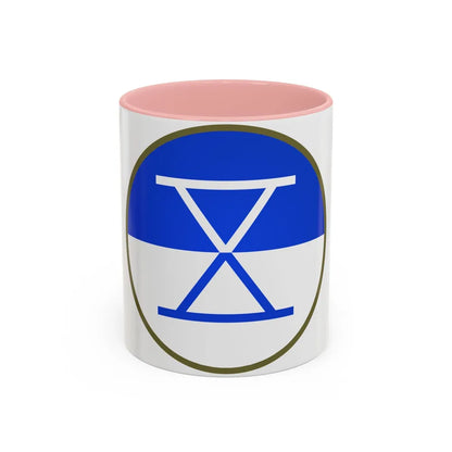 X Corps (U.S. Army) Accent Coffee Mug-11oz-Pink-Go Mug Yourself