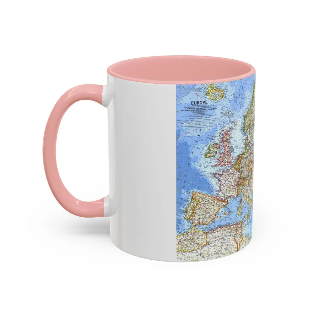 Europe (1962) (Map) Accent Coffee Mug-Go Mug Yourself