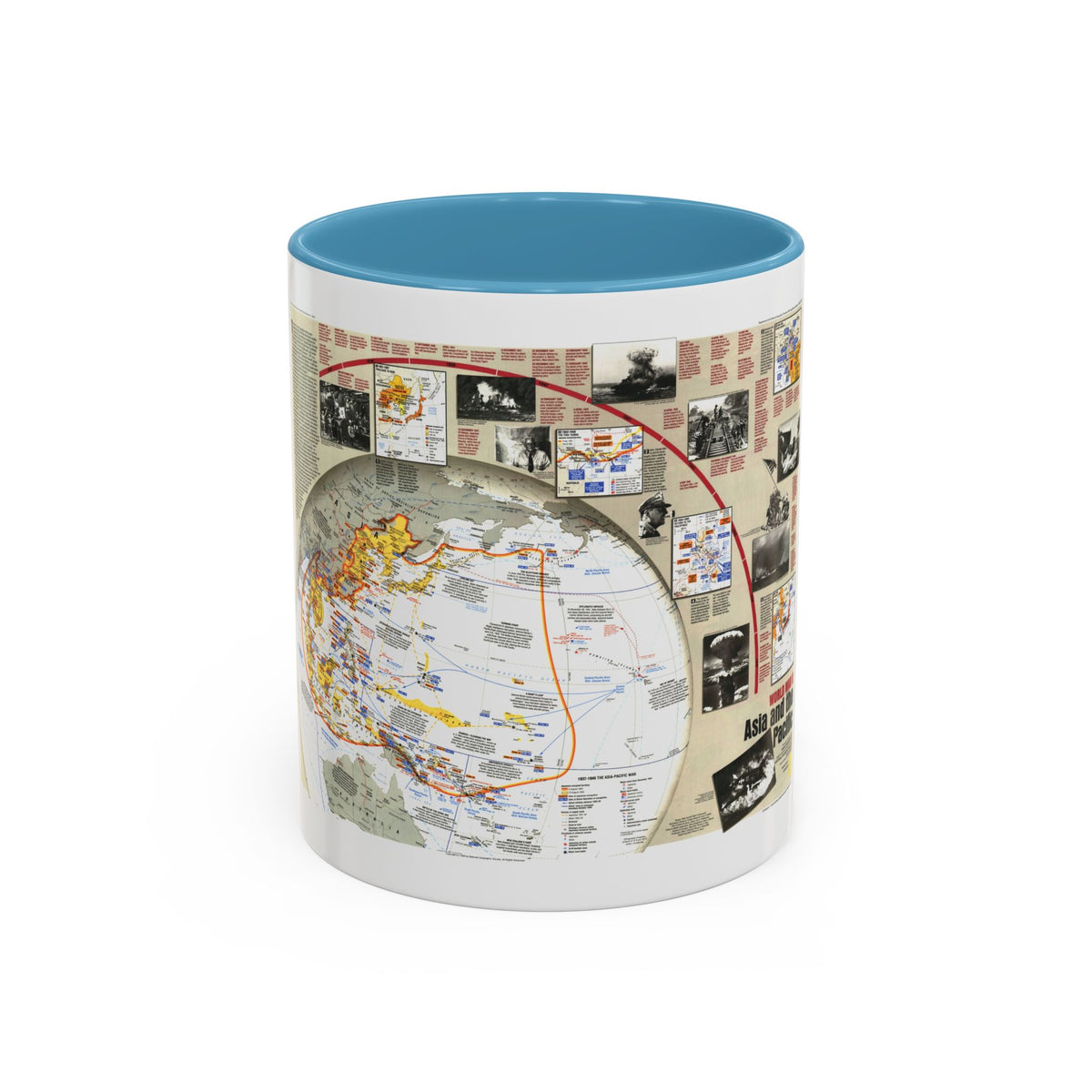 World War II- Asia and the Pacific (1991) (Map) Accent Coffee Mug