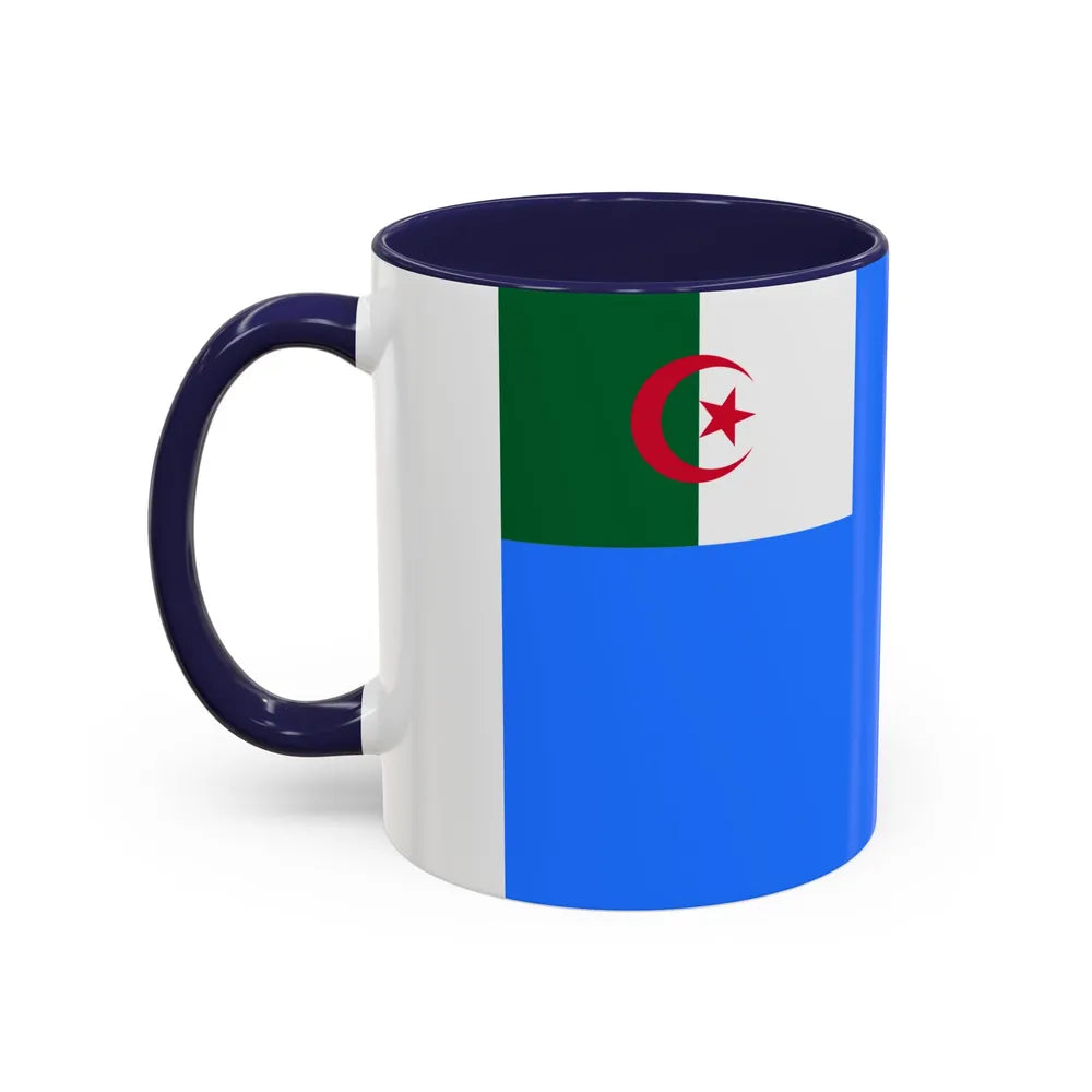 Naval Jack of Algeria - Accent Coffee Mug-Go Mug Yourself