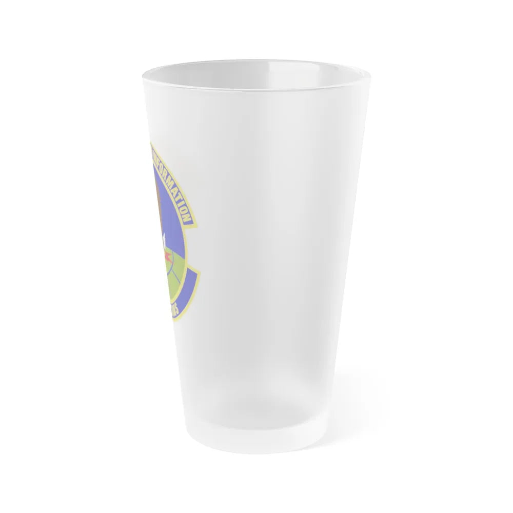 603d Air Communications Squadron (U.S. Air Force) Frosted Pint Glass 16oz-Go Mug Yourself