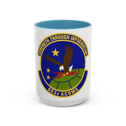 603d Air Communications Squadron (U.S. Air Force) Accent Coffee Mug 15oz Light Blue - Go Mug Yourself