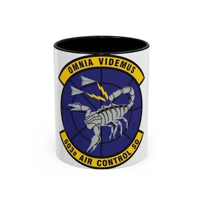 603d Air Control Squadron (U.S. Air Force) Accent Coffee Mug 11oz Black - Go Mug Yourself