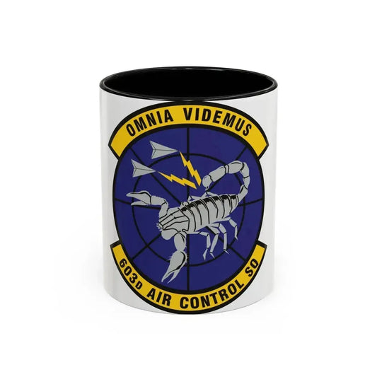 603d Air Control Squadron (U.S. Air Force) Accent Coffee Mug 11oz Black - Go Mug Yourself